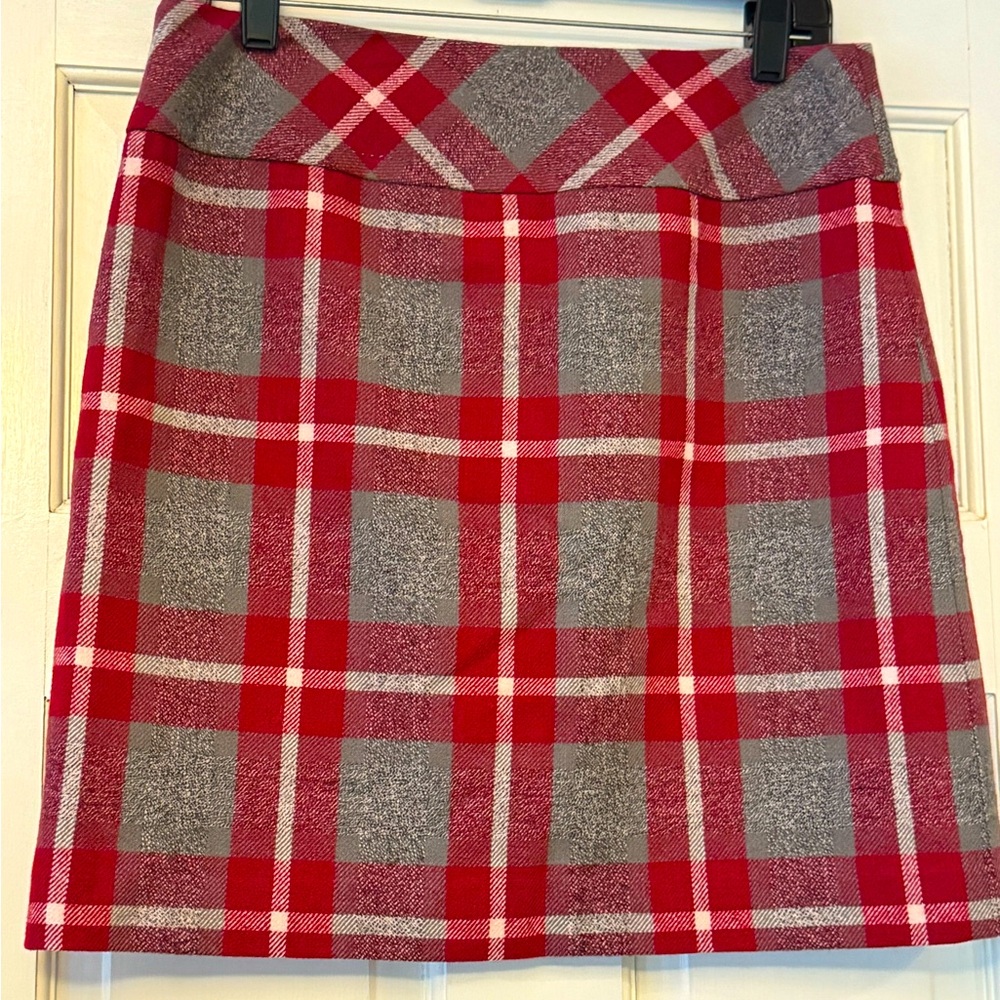 Eddie Bauer Red‎ and Gray Plaid Mini Skirt